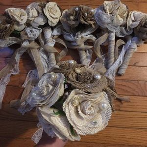 Burlap bouquets
